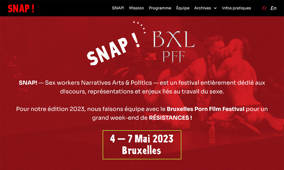 Screenshot of the SNAP! Festival homepage.